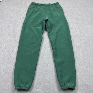 VTG Camber Sweatpants Men's Large Green Cross Knit Heavyweight Gusset‎ USA Made